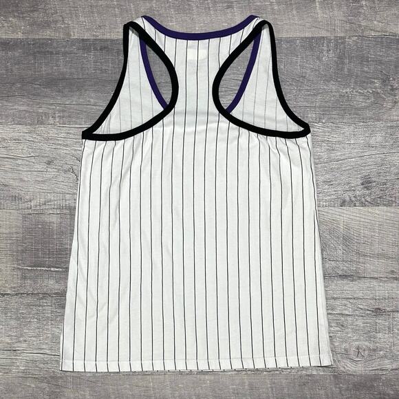 5th & Ocean Colorado Rockies Racerback Tank Top Juniors M White Cotton MLB - Picture 5 of 7